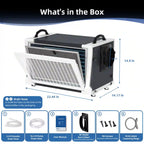 155 Pint Commercial Dehumidifier 6000 SQFT Pump Auto Defrost