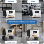 70 Pint Dehumidifier 1000 SQFT Pump AutoDefrost MemoryStart