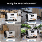 155 Pint Commercial Dehumidifier 6000 SQFT Pump Auto Defrost