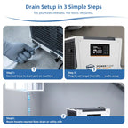 70 Pint Dehumidifier 1000 SQFT Pump AutoDefrost MemoryStart