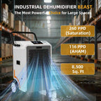 260 Pint Industrial Dehumidifier 8500 Sq Ft Pump