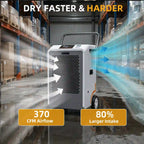 260 Pint Industrial Dehumidifier 8500 Sq Ft Pump