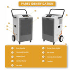 260 Pint Industrial Dehumidifier 8500 Sq Ft Pump